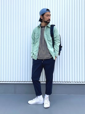 「コーデュロイシャツ」｜NAKAJI_BFさん（メンズ・174cm）の春コーディネート