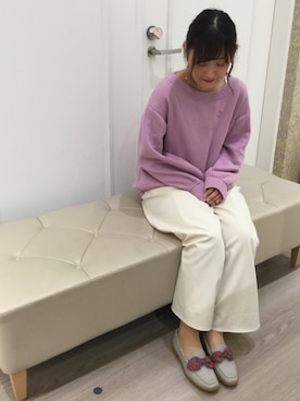 「ORiental TRaffic（オリエンタルトラフィック）のアイテム（ローファー）」を使った、WAイオン京都桂川店さん（レディース・155cm）の春コーディネート