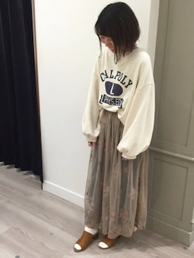 「Crisp（クリスプ）のアイテム」を使った、WAイオン京都桂川店さん（レディース・157cm）の春コーディネート