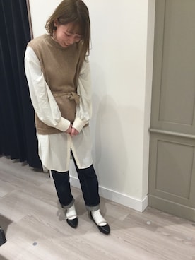 「Crisp（クリスプ）のアイテム」を使った、WAイオン京都桂川店さん（レディース・156cm）の冬コーディネート