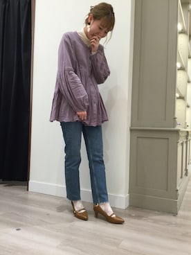 「Crisp（クリスプ）のアイテム」を使った、WAイオン京都桂川店さん（レディース・156cm）の春コーディネート