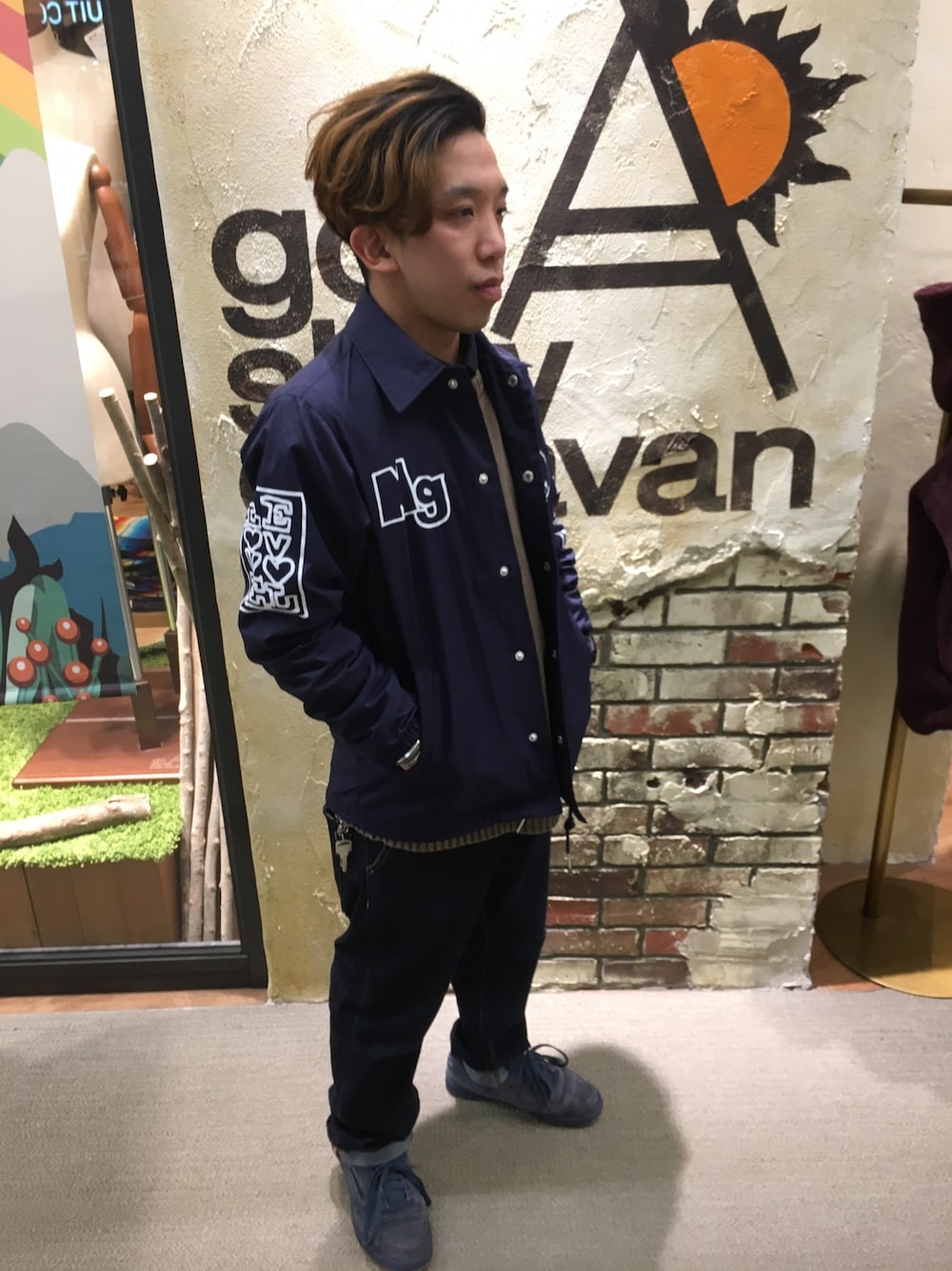 AOZORA アオゾラ　アカミミデニム　ロールアップパンツ　4 ダメージ加工 AOZORA（アオゾラ）の「AOZORA/アオゾラ 赤耳ジャガード デニム