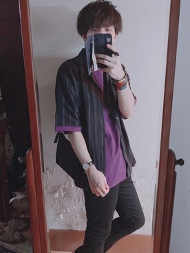 「アイテム（バングル/リストバンド）」を使った、けーやさん（メンズ・178cm・20代）の春コーディネート