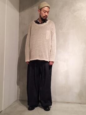 「LEH（レー）のアイテム」を使った、河内 啓幸 さん（メンズ・174cm）の春コーディネート