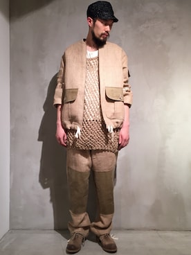 「NICHOLAS DALEY（ニコラスデイリー）のアイテム（ジャケット/アウター）」を使った、河内 啓幸 さん（メンズ・174cm）の春コーディネート