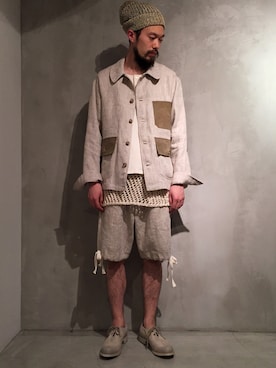 「NICHOLAS DALEY（ニコラスデイリー）のアイテム（ジャケット/アウター）」を使った、河内 啓幸 さん（メンズ・174cm）の春コーディネート