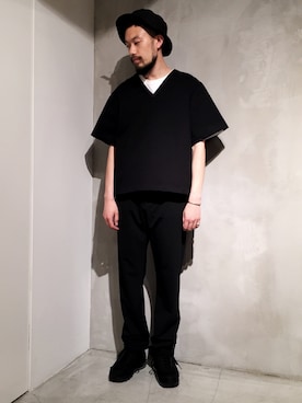 「SUNSEA（サンシー）のアイテム（帽子）」を使った、河内 啓幸 さん（メンズ・174cm）の春コーディネート