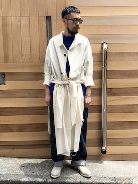「SHINYAKOZUKA（シンヤコヅカ）のアイテム（ジャケット/アウター）」を使った、河内 啓幸 さん（メンズ・174cm）の夏コーディネート