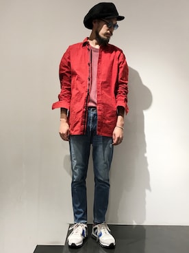 「bukht」｜「アイテム（帽子）」を使った、河内 啓幸 さん（メンズ・174cm）の夏コーディネート