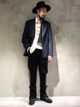 「HED MAYNER（ヘドメイナー）のアイテム（ジャケット/アウター）」を使った、河内 啓幸 さん（メンズ・174cm）の秋コーディネート