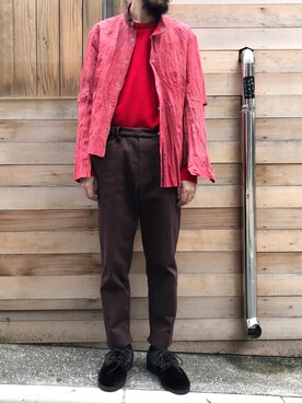 「sunsea」｜河内 啓幸 さん（メンズ・174cm）の秋コーディネート