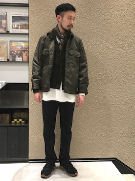 河内 啓幸 さん（メンズ・174cm）の冬コーディネート