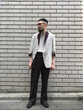 「bukht」｜河内 啓幸 さん（メンズ・174cm）の春コーディネート