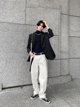 「MM6 Maison Margiela（ｴﾑｴﾑｼｯｸｽ ﾒｿﾞﾝ ﾏﾙｼﾞｪﾗ）のアイテム（トップス）」を使った、kaitoさん（メンズ・176cm）の春コーディネート