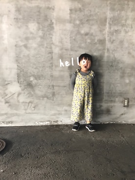 「レトロ」｜「アイテム（オールインワン・サロペット）」を使った、Ikue.uさん（キッズ・100cm）の春コーディネート