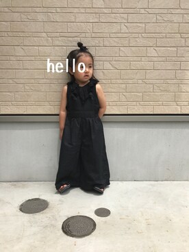 「アイテム（サロペット/オーバーオール）」を使った、Ikue.uさん（キッズ・90cm）の夏コーディネート