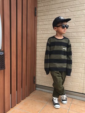 「NEIGHBORHOOD ONE THIRD（ネイバーフッドワンサード）のアイテム」を使った、Ikue.uさん（キッズ・120cm）の春コーディネート