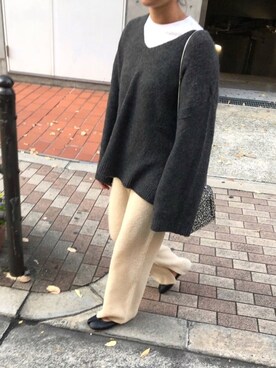 「Littlesuzie」｜「アイテム（パンツ）」を使った、AKNさん（レディース・156cm）の秋コーディネート