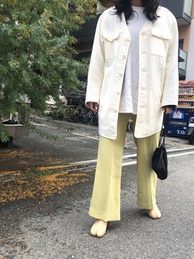 「マルジェラ」｜「アイテム（その他アウター）」を使った、AKNさん（レディース・156cm）の春コーディネート
