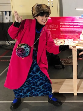 「チャイハネ（チャイハネ）のアイテム（キャップ）」を使った、chylboomさん（レディース・162cm）の冬コーディネート