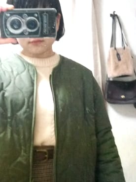 「オールドコーチ」｜「アイテム（ブルゾン）」を使った、inoriさん（レディース・155cm）の冬コーディネート