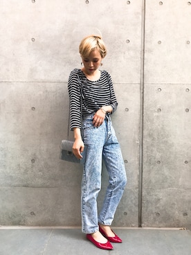 「RESTIR（リステア）のアイテム」を使った、Yocoさん（レディース・158cm）の夏コーディネート