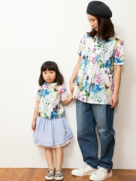 「HAKKA KIDS（ハッカキッズ）のアイテム」を使った、hakka kidsさん（キッズ・107cm）の春コーディネート