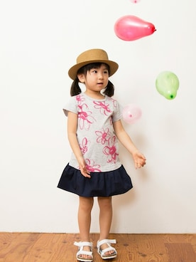 「HAKKA KIDS（ハッカキッズ）のアイテム」を使った、hakka kidsさん（キッズ・107cm）の春コーディネート