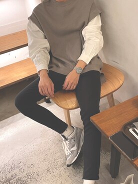 「NEW BALANCE（ニューバランス）のM1500（スニーカー）」を使った、Naoさん（メンズ・174cm）の春コーディネート