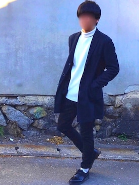 「SIMPLICITE　PLUS（シンプリシテプリュス）のアイテム」を使った、sakoさん（メンズ・177cm）の冬コーディネート