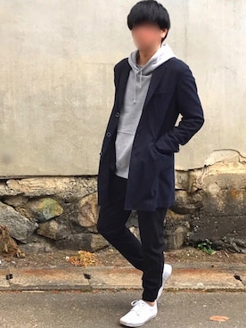 「SIMPLICITE　PLUS（シンプリシテプリュス）のアイテム」を使った、sakoさん（メンズ・177cm）の冬コーディネート