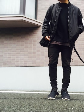 「STAMPD（スタンプド）のアイテム（ジャケット/アウター）」を使った、とーやまさんさん（メンズ・168cm）の冬コーディネート