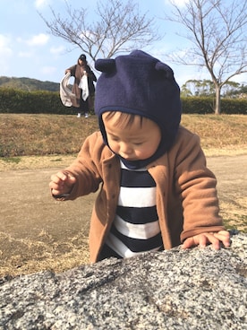 「無印良品（ムジルシリョウヒン）のアイテム（ノーカラージャケット）」を使った、nappさん（レディース・158cm）の冬コーディネート