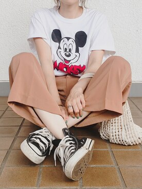 「ミッキー」｜コマさんさん（レディース・154cm）の夏コーディネート