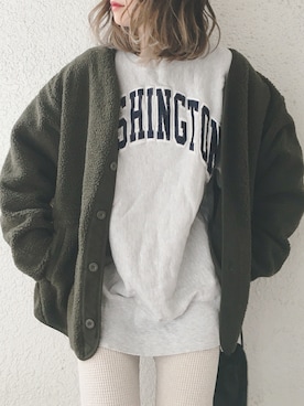 「RED CHOP WORKS（レッドチョップワークス）のアイテム（レギンス/スパッツ）」を使った、コマさんさん（レディース・154cm）の秋コーディネート