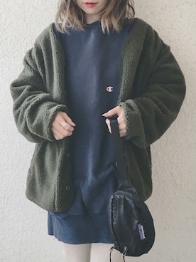 「RED CHOP WORKS（レッドチョップワークス）のアイテム（レギンス/スパッツ）」を使った、コマさんさん（レディース・154cm）の秋コーディネート