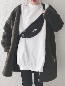 「JOURNAL STANDARD（ジャーナルスタンダード）の【GOOD GRIEF/グッド・グリーフ】クルーネックスウェット（スウェット）」を使った、コマさんさん（レディース・154cm）の冬コーディネート