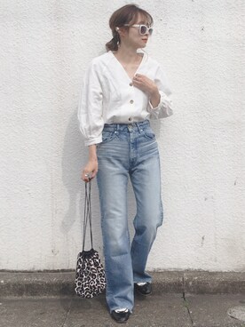 「FRAMeWORK（フレームワーク）のPORSELLI バレーシューズ◆（バレエシューズ）」を使った、コマさんさん（レディース・154cm）の春コーディネート