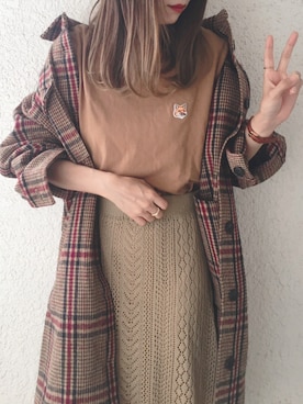 「haco!（ハコ）のアイテム（その他アウター）」を使った、コマさんさん（レディース・154cm）の秋コーディネート