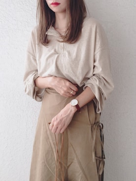 「MASTER&Co（マスターアンドコー）のアイテム（ショルダーバッグ）」を使った、コマさんさん（レディース・154cm）の秋コーディネート