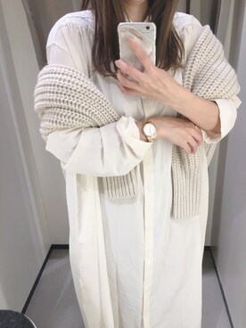 「ダニエルウェリントン」｜「アイテム（ワンピース/ドレス）」を使った、コマさんさん（レディース・154cm）の秋コーディネート