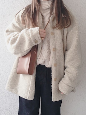 「ANATOMICA（アナトミカ）の【ANATOMICA】618 MARILYN（デニムパンツ）」を使った、コマさんさん（レディース・154cm）の冬コーディネート