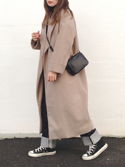 コマさん Select Mocaのチェスターコートを使ったコーディネート Wear