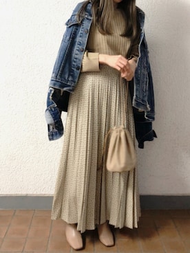 「MASTER&Co（マスターアンドコー）のアイテム（ショルダーバッグ）」を使った、コマさんさん（レディース・154cm）の冬コーディネート
