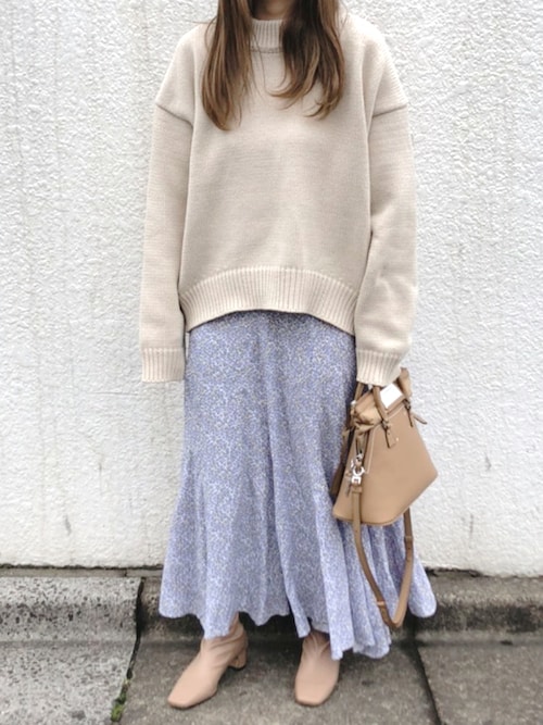 春夏 低身長さんのロングスカートの着丈のベストは 似合わないなんて言わせない 低身長さんのロングスカートコーデ Unisize ユニサイズ