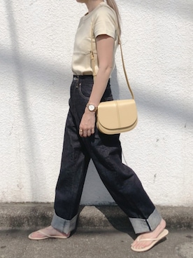 「ANATOMICA（アナトミカ）の【ANATOMICA】618 MARILYN（デニムパンツ）」を使った、コマさんさん（レディース・154cm）の夏コーディネート