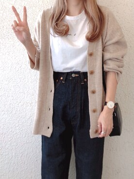 「ANATOMICA（アナトミカ）の【ANATOMICA】618 MARILYN（デニムパンツ）」を使った、コマさんさん（レディース・154cm）の秋コーディネート