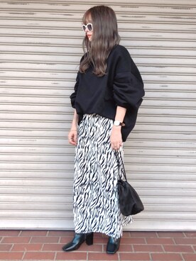 「GRL（グレイル）のアイテム（リング）」を使った、コマさんさん（レディース・154cm）の秋コーディネート