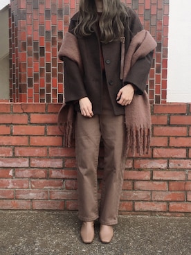 「DHOLIC STYLE（ディーホリックスタイル）のアイテム（その他アウター）」を使った、コマさんさん（レディース・154cm）の冬コーディネート