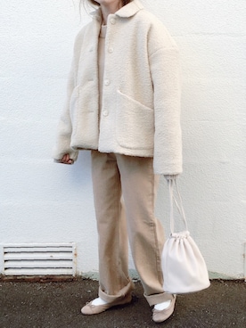 「DHOLIC STYLE（ディーホリックスタイル）のアイテム（その他アウター）」を使った、コマさんさん（レディース・154cm）の冬コーディネート
